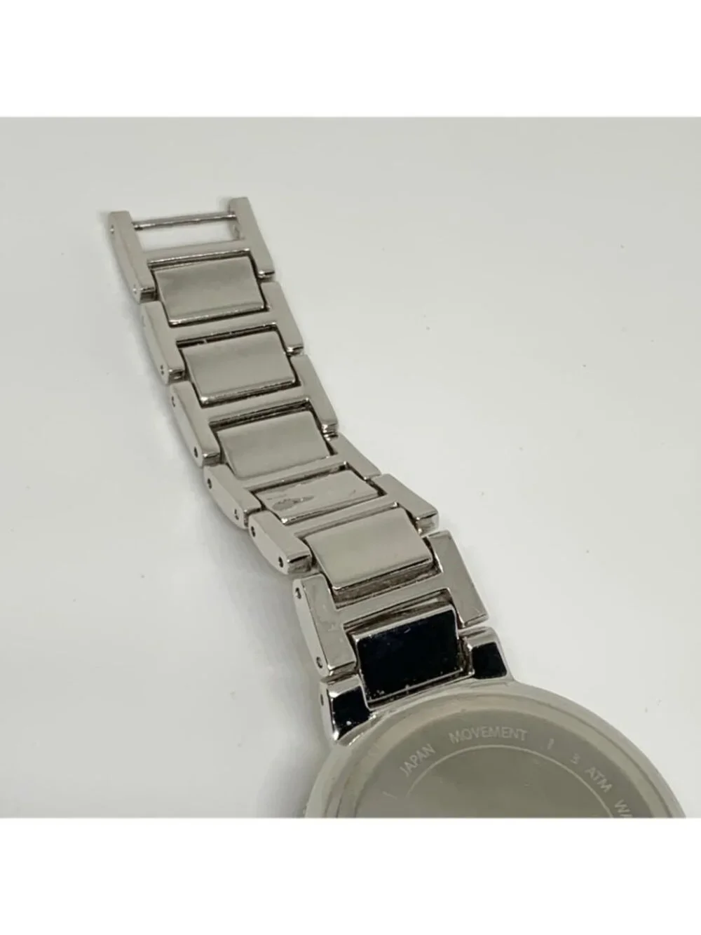 DMQ women’s silver tone watch 35mm quartz mop dial rhineston up to 7.5” running